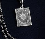 The Star Tarot Pendant: 14K Gold with tarot card rider waite major arcana occult - View 214
