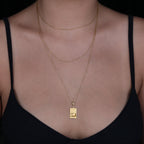 The Sun Tarot Necklace: 14K Gold with sun card rider waite occult arcana talisman - View 158