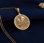 Krishna Radha Necklace: 14K Gold with real gold krishna solid gold krishna talisman - View 207