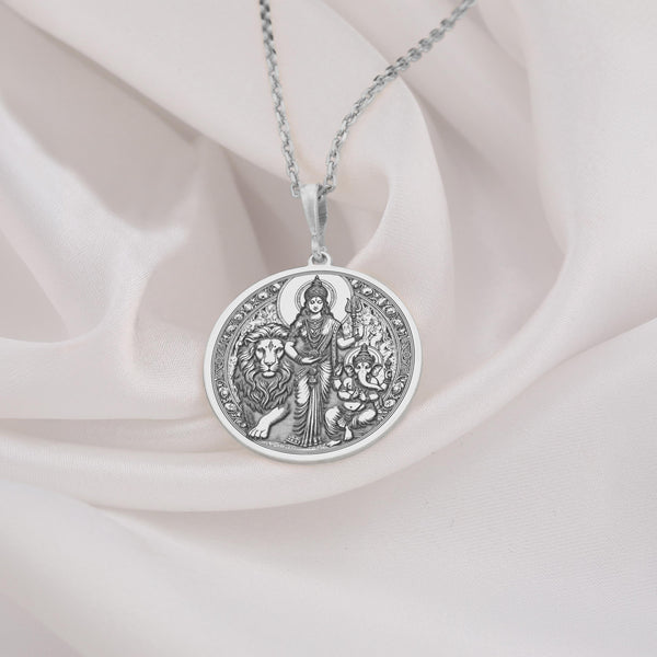 Parvati Ganesha Pendant: 14K Gold with elephant god ganapati spiritual amulet talisman - View 102