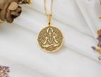 Shiva Pendant Necklace: 14K Gold Personalized Hindu God Coin Pendant,  Spiritual Protection Jewelry - View 158