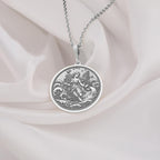 Aquarius Necklace: 14K Gold with water bearer zodiac sign astrology talisman gift - View 102