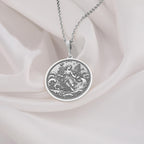 Aquarius Necklace: 14K Gold with water bearer zodiac sign astrology talisman gift - View 102