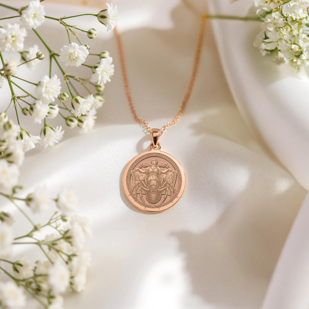Arachne Spider Necklace: 14K Gold with arachne necklace silver arachne talisman amulet - View 207