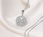 Oni Mask Necklace: 14K Gold with demon mask yokai talisman amulet collectible amulet - View 102