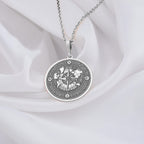 World Map Compass Necklace 14K Gold Personalized Travel Pendant, Navigation Charm, Wanderer Gift - View 200