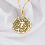 Mermaid Necklace: 14K Gold with sea siren ocean goddess talisman amulet collectible - View 48