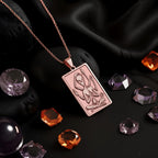 Meditating Alien Necklace: 14K Gold, Zen Sci-Fi Art, Yoga Space Gift - View 5