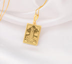Tower Tarot Card Necklace: 14K Gold Major Arcana Pendant, Transformation Jewelry - View 48