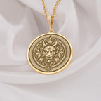 Asura Pendant: 14K Gold with gold asura hindu demon spiritual amulet talisman amulet - View 153