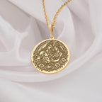 Shiva Parvati Necklace: 14K Gold with mahadev trishul amulet talisman spiritual amulet - View 153