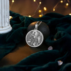 Joan of Arc Necklace: 14K Gold Saint of Courage Pendant, Warrior Coin Charm - View 5