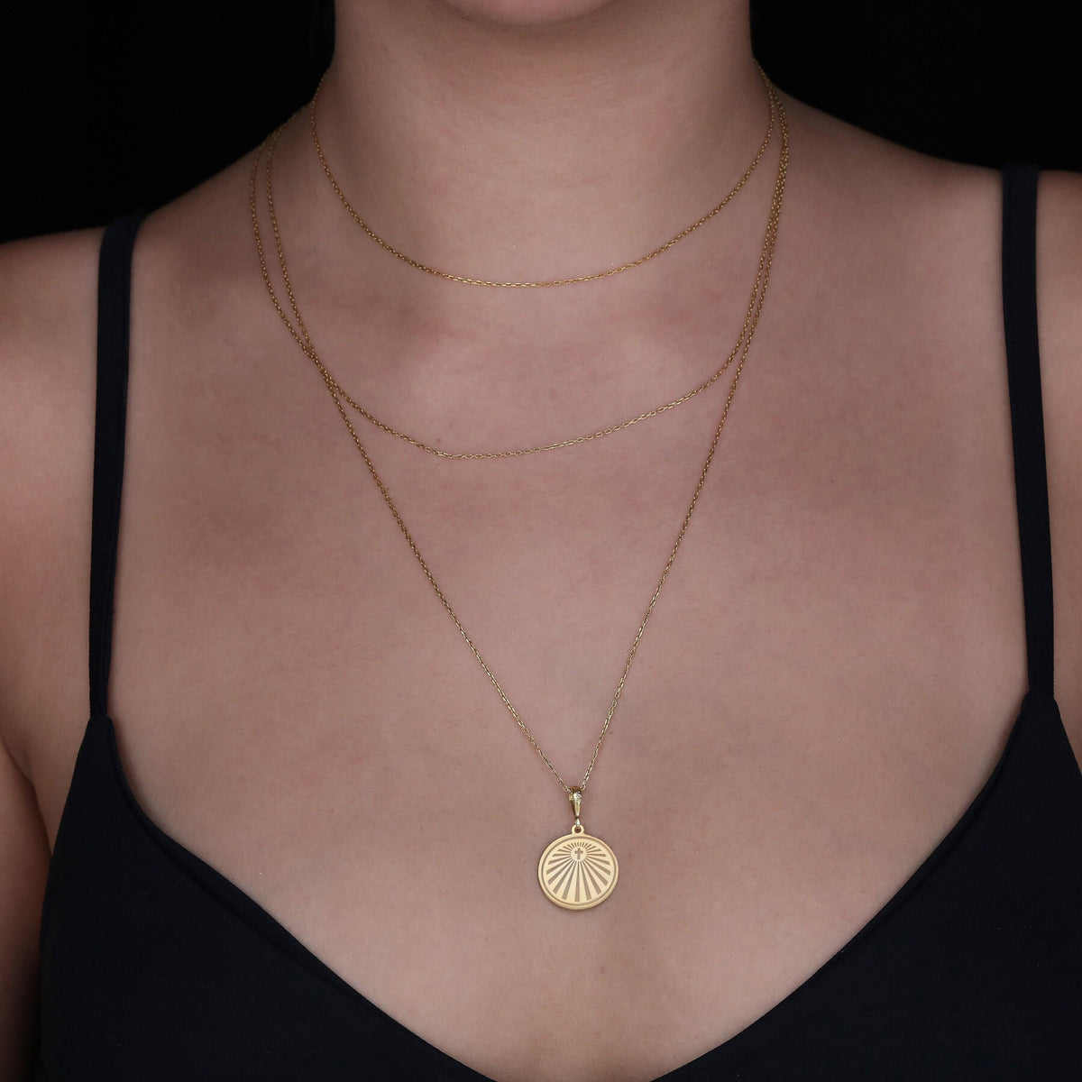 Cross Emblem Necklace: 14K Gold with crux emblem tau cross talisman amulet collectible - View 48