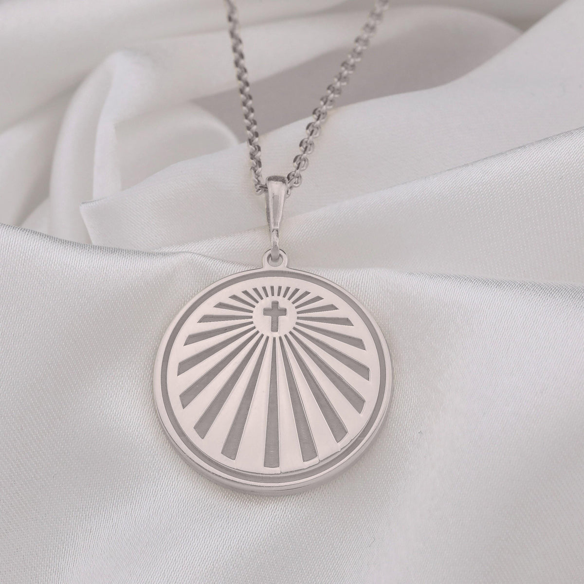 Cross Emblem Necklace: 14K Gold with crux emblem tau cross talisman amulet collectible - View 158