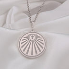 Cross Emblem Necklace: 14K Gold with crux emblem tau cross talisman amulet collectible - View 158