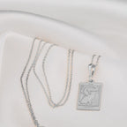 Moon Tarot Card Necklace: 14K Gold with tarot card rider waite occult arcana talisman - View 214