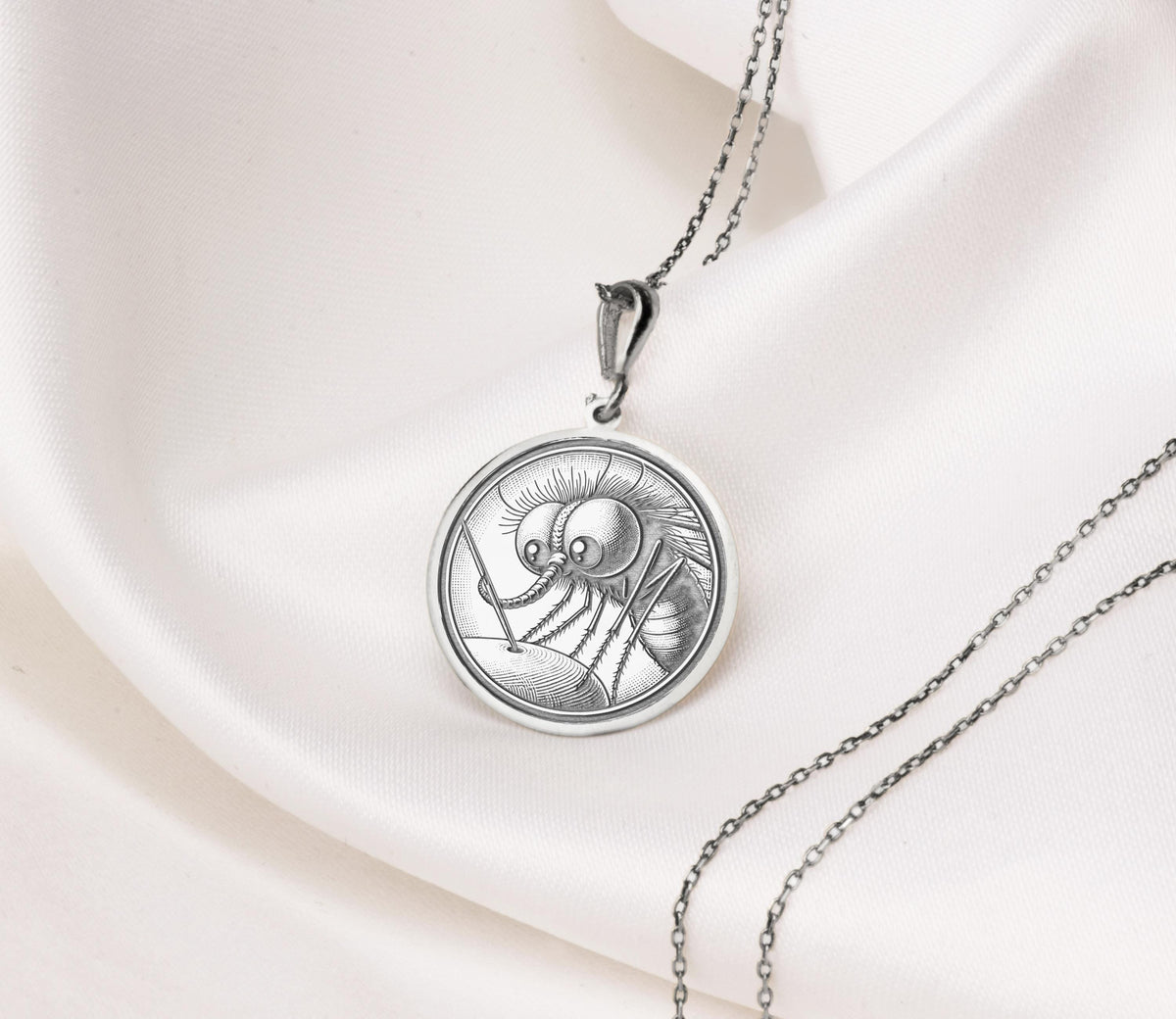 Mosquito Insect Pendant: 14K Gold with insect pendant mosquito insect amulet talisman - View 200
