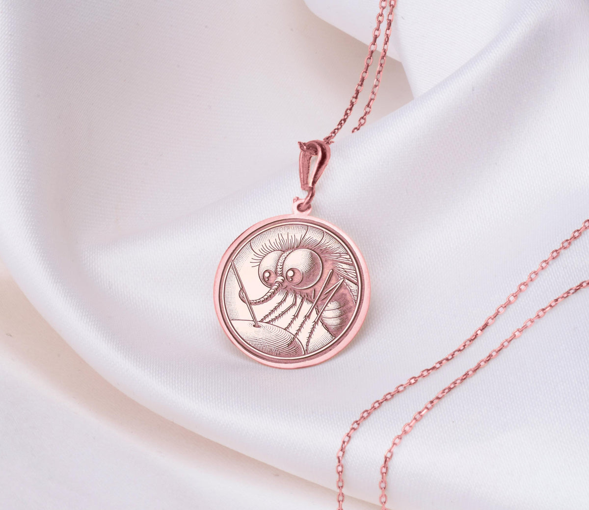 Mosquito Insect Pendant: 14K Gold with insect pendant mosquito insect amulet talisman - View 214