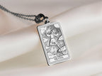 The Fool Tarot Pendant: 14K Gold with tarot card rider waite major arcana occult - View 200