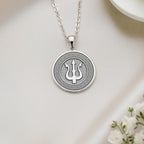 Poseidon Necklace: 14K Gold with sea god trident charm mythology talisman amulet - View 200