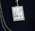 Two of Cups Necklace: 14K Gold with cups exchanged exchanged vows talisman amulet - View 214