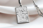 14K Gold The Charity Tarot Cat Necklace: 14K Gold with tarot card rider waite occult - View 102