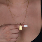 Death Tarot Pendant: 14K Gold with tarot card rider waite major arcana occult talisman - View 158