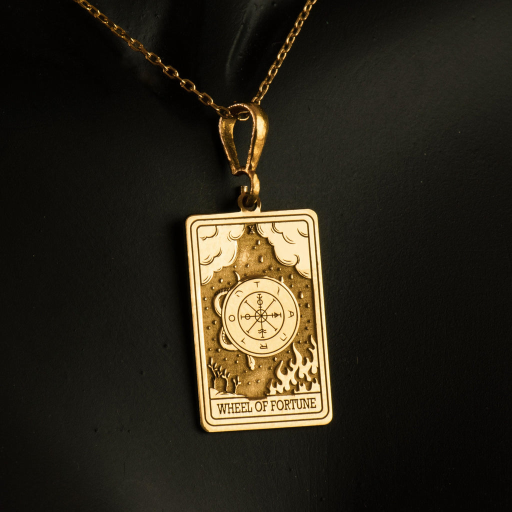 Wheel of Fortune Pendant: 14K Gold with wheel fortune fortune sphinx amulet talisman - View 158