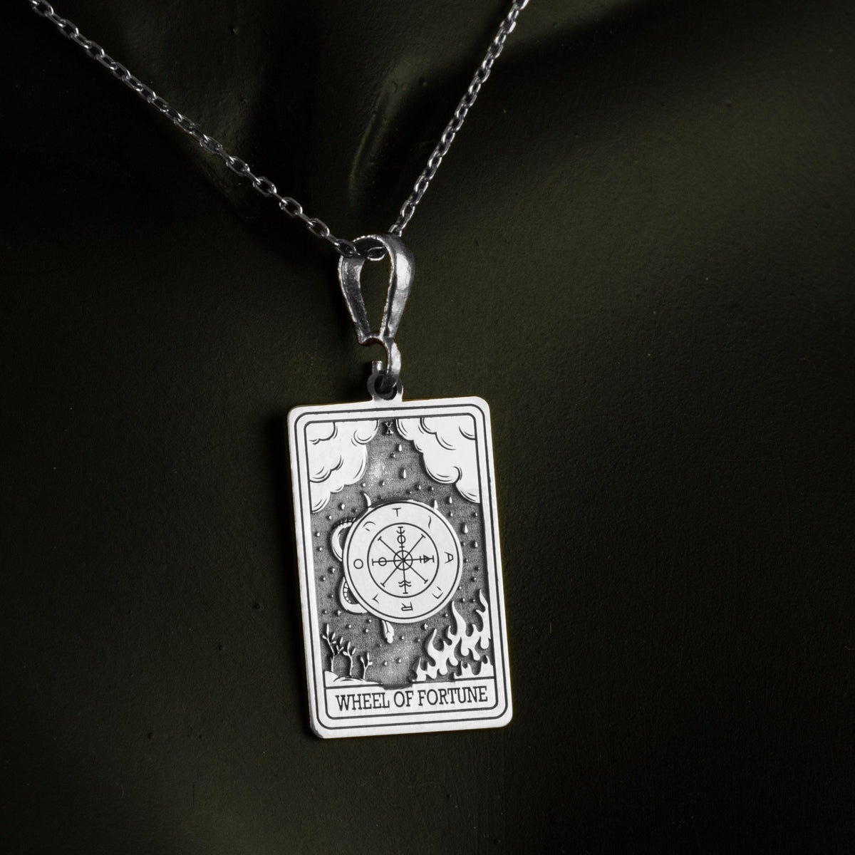 Wheel of Fortune Pendant: 14K Gold with wheel fortune fortune sphinx amulet talisman - View 214