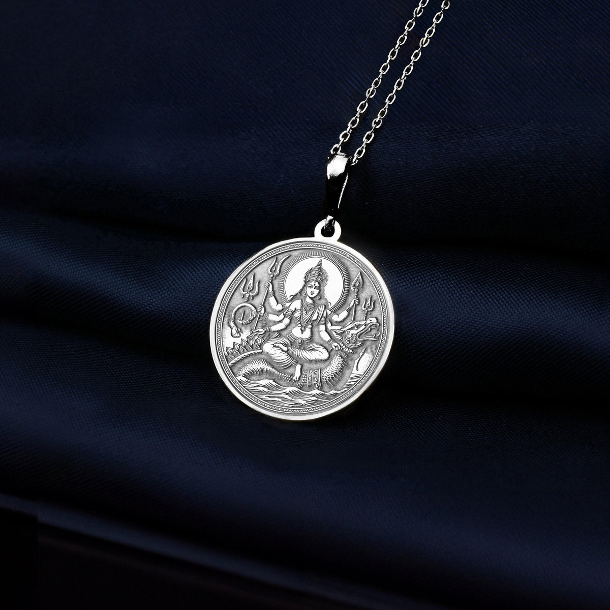 Varuna God Pendant: 14K Gold with water god vedic deity spiritual amulet talisman - View 214