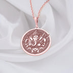 Ganesha Necklace: 14K Gold with elephant god ganapati amulet talisman spiritual amulet - View 214