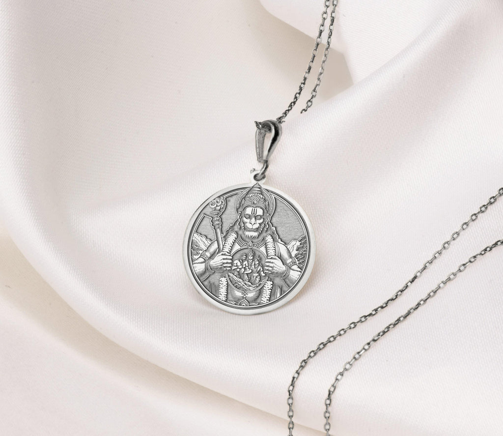 Hanuman Pendant: 14K Gold with bajrangbali monkey god spiritual amulet talisman amulet - View 102