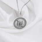 Meditating Buddha Necklace: 14K Gold with zen necklace silver buddha talisman amulet - View 214