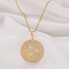 Flower of Life Pendant: 14K Gold with flower life life overlapping amulet talisman - View 158