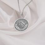 Leo Zodiac Coin Pendant: 14K Gold with lion zodiac zodiac sign astrology amulet talisman - View 102