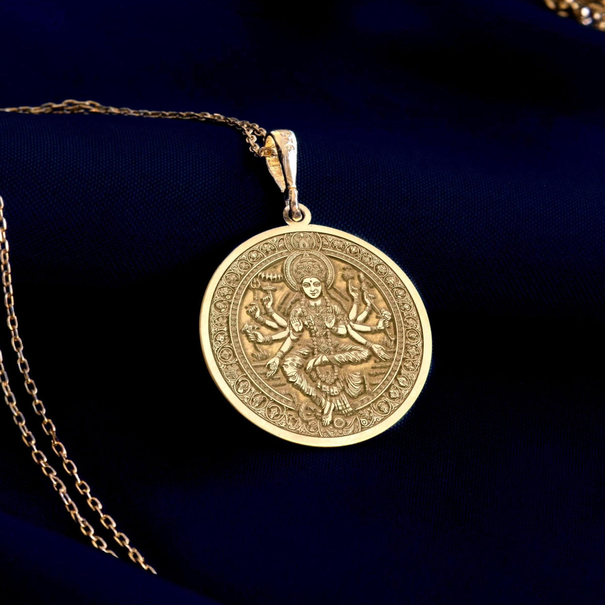 Lalita Sakhi Necklace: 14K Gold with goddess jewelry shri lalita talisman amulet - View 48