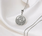 14K Solid Gold Kitsune Fox Necklace: 14K Gold with japanese fox charm kitsune medallion - View 102