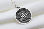 14K Gold Compass Necklace, Directional Pendant, Personalized Gift, Dainty Gold Scope Charm - View 214