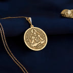 Shiva Pendant Necklace: 14K Gold Personalized Hindu God Coin Pendant,  Spiritual Protection Jewelry - View 48