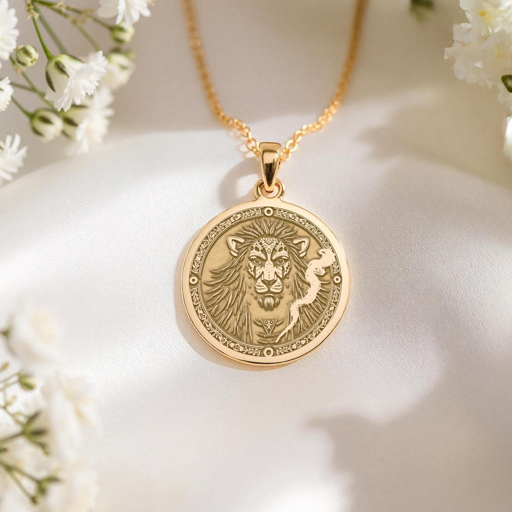 Tezcatlipoca Necklace: 14K Gold with tezcatlipoca pendant aztec god necklace amulet - View 48