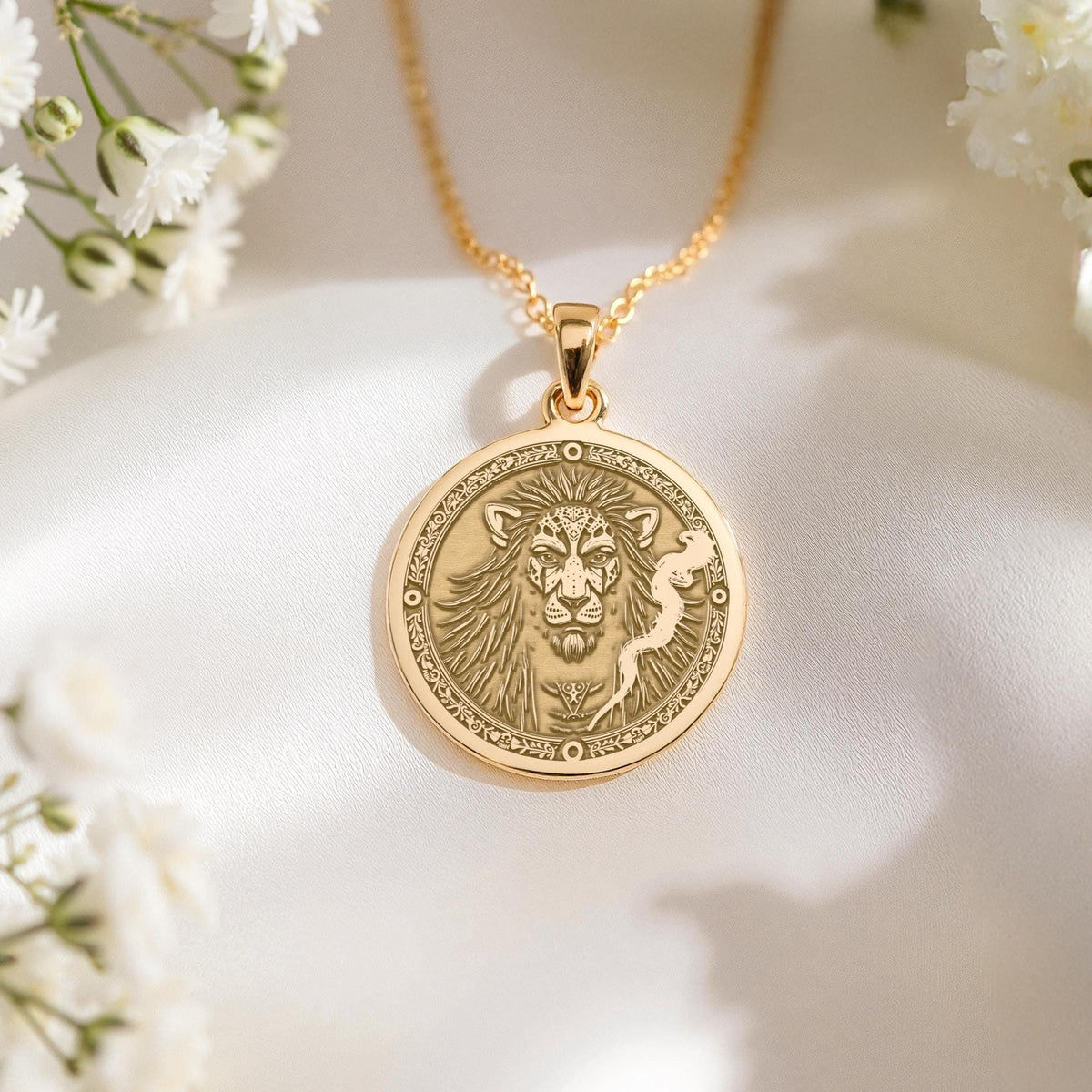 Tezcatlipoca Necklace: 14K Gold with tezcatlipoca pendant aztec god necklace amulet - View 48