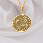 Phoenix Necklace: 14K Gold with phoenix necklace personalized phoenix talisman amulet - View 48