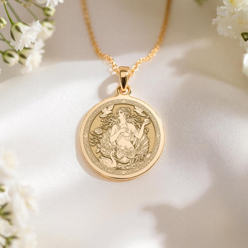 Aphrodite Necklace: 14K Gold with love goddess venus mythology talisman amulet amulet - View 48