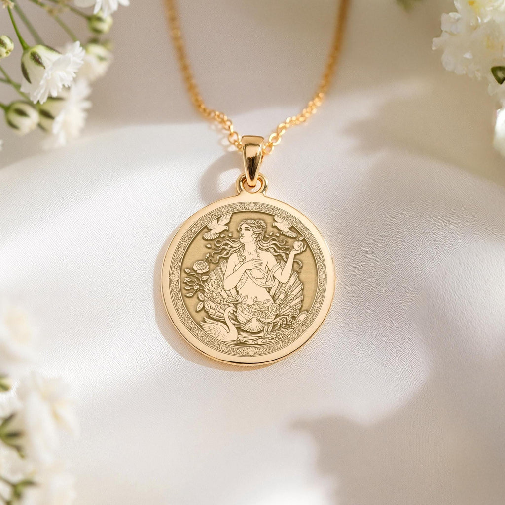 Aphrodite Necklace: 14K Gold with love goddess venus mythology talisman amulet amulet - View 48