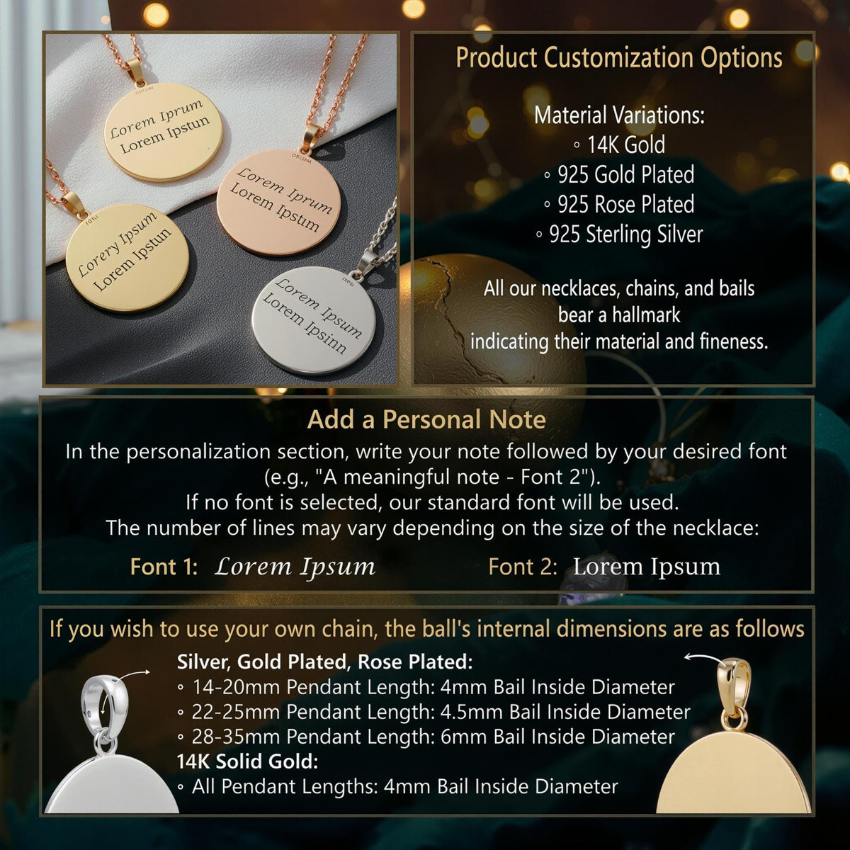 Lupa Capitolina Necklace: 14K Gold Romulus and Remus Pendant - View 11