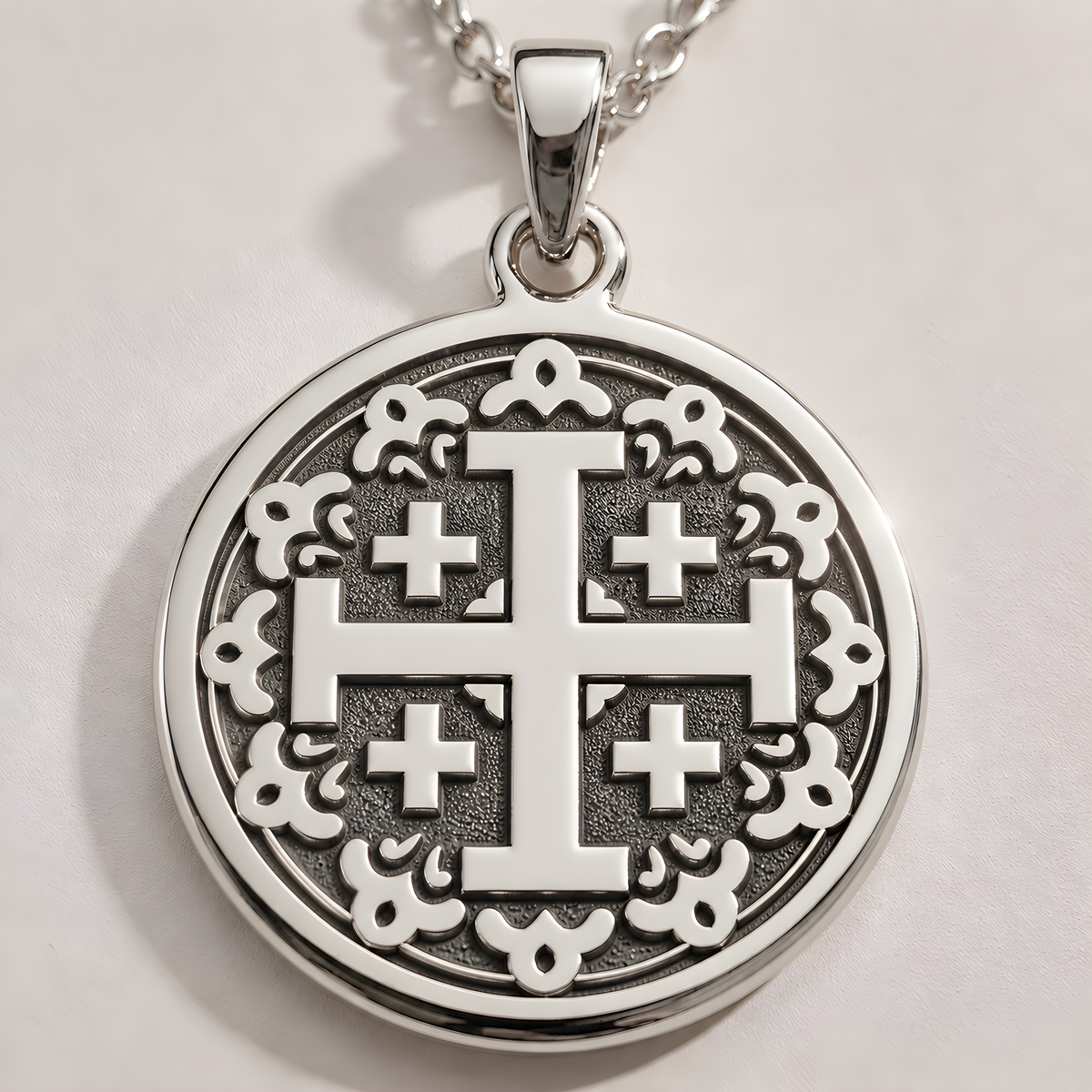 Jerusalem Cross Pendant - 925 Sterling Silver