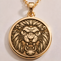 14K Solid Gold Lion Pendant Necklace handmade and crafted for those who appreciate bold and powerful jewelry. This statement piece symbolizes strength and resilience making it a unique gift for animal lovers and mythology enthusiasts