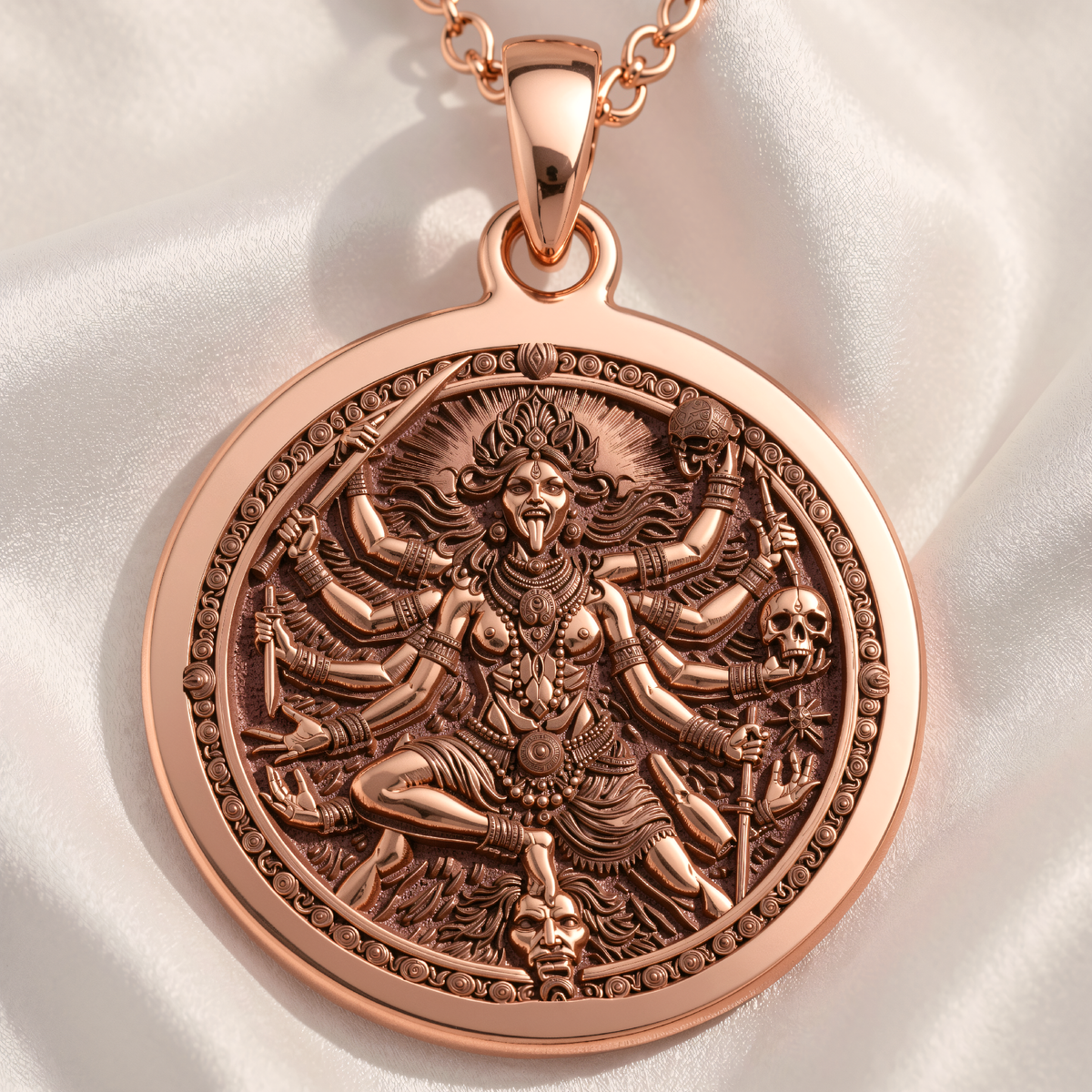 Kali Ma Divine Feminine Pendant - 14K Rose Gold Plated