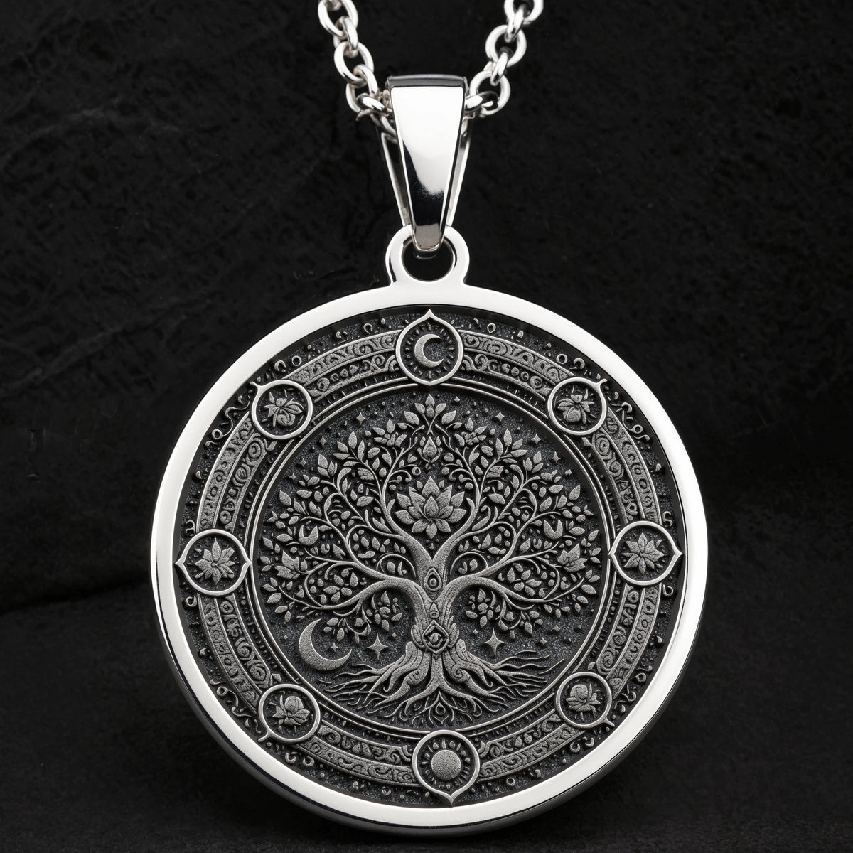 Kalpavriksha Tree of Life Pendant | Silver & Plated Options - Spiritual Heritage Family Legacy - Görsel 12, abundance charm