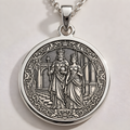 King & Queen Chess Love Coin Necklace - 925 Sterling Silver